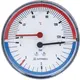 Термоманометр AFRISO, TM80 (80мм, 0-4 bar, 20-120°C), 1/4" аксиальный