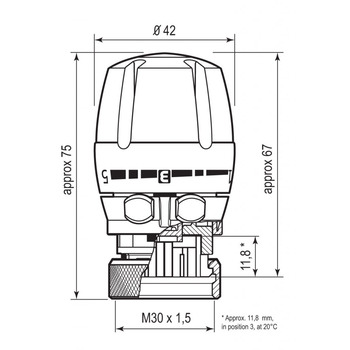 Головка термостатическая Vernet THERMAQUA M 30 x 1,5